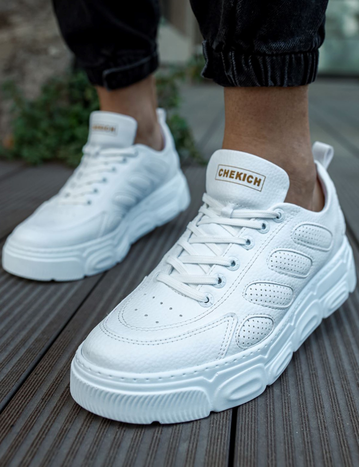 Ανδρικά λευκά Casual Sneakers δίσολα CH105A CH105A